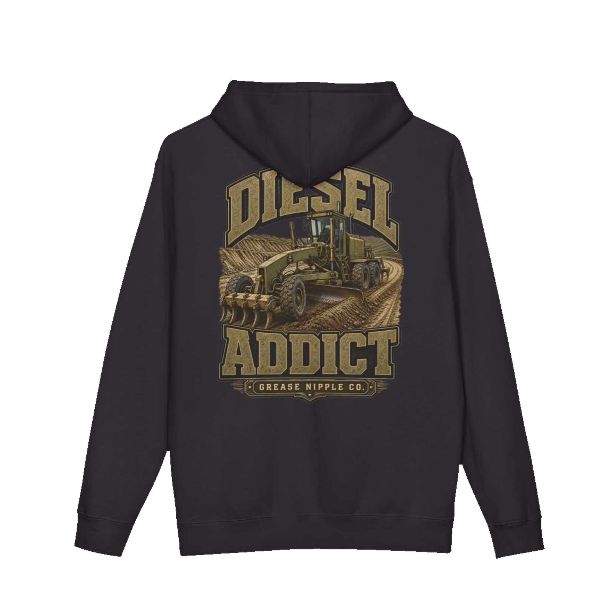 Back artwork on DIESEL ADDICT™ Motor Grader Hoodie in 123843