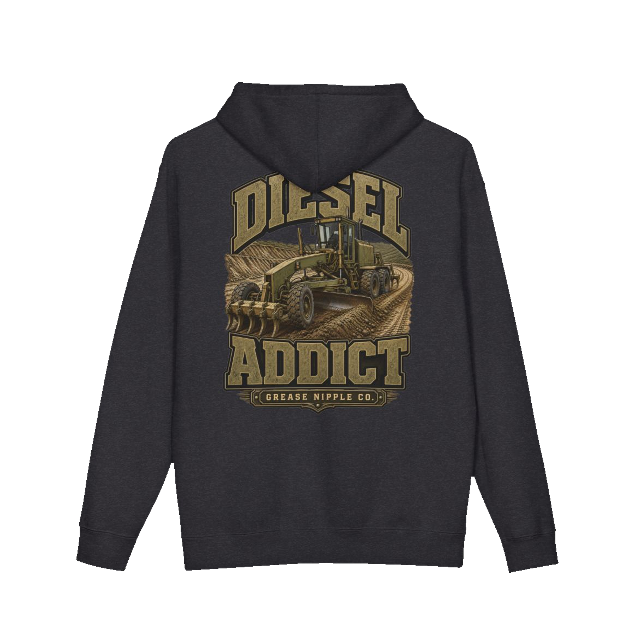 Back artwork on DIESEL ADDICT™ Motor Grader Hoodie in 123847
