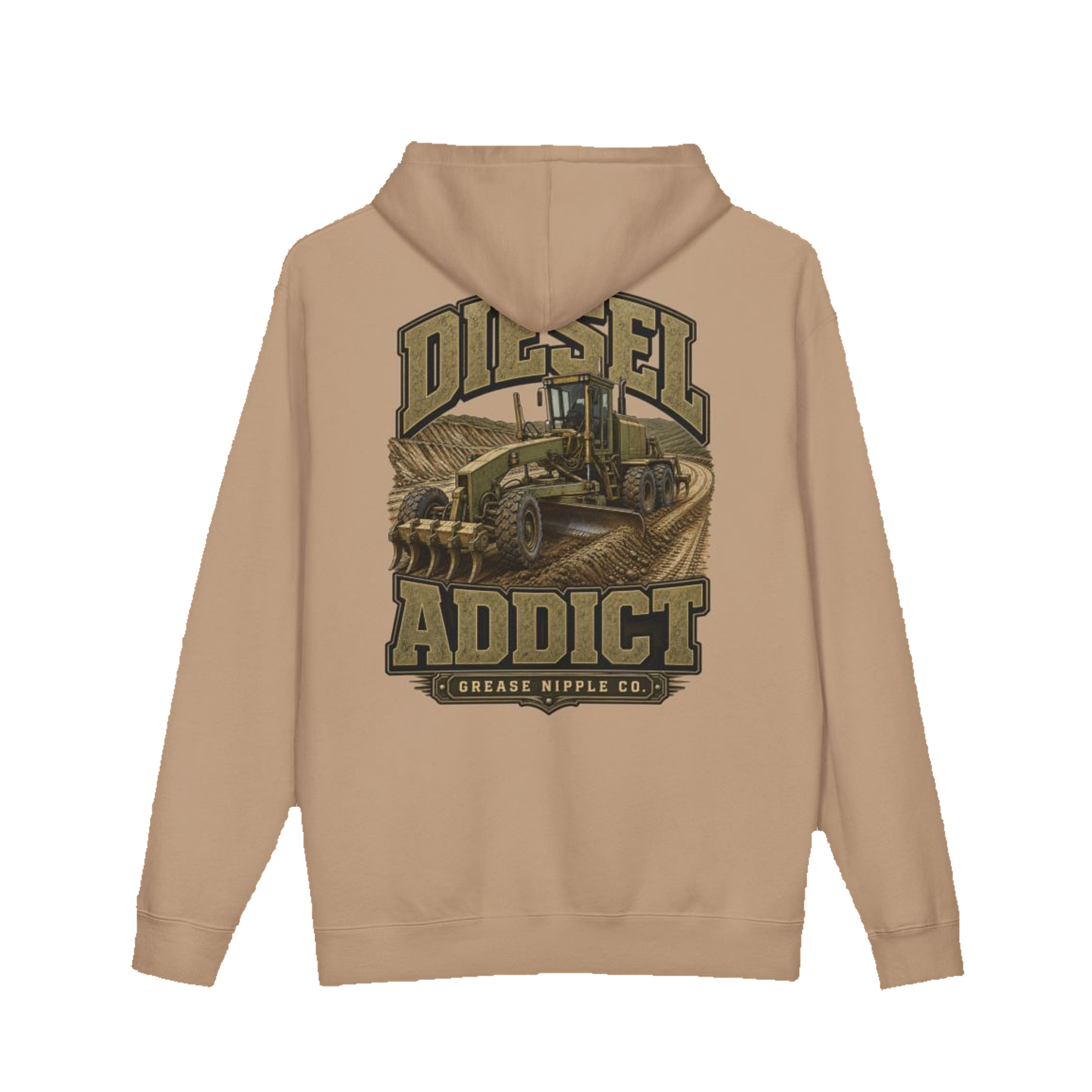 Back artwork on DIESEL ADDICT™ Motor Grader Hoodie in 123857