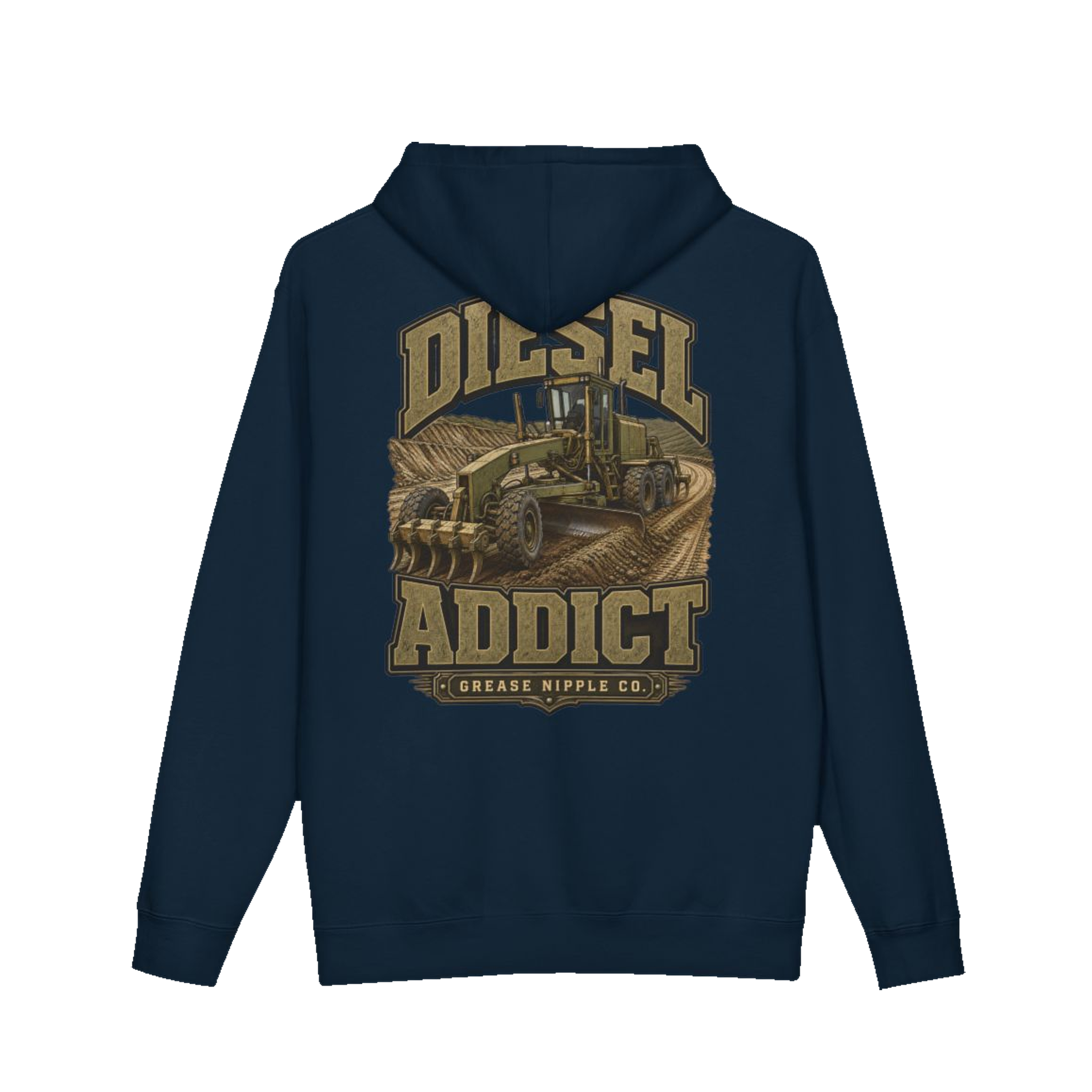 Back artwork on DIESEL ADDICT™ Motor Grader Hoodie in 147878