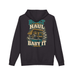 Back artwork on BUILT TO HAUL™ Mining Haul Truck Hoodie in Black