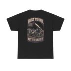 Back artwork on BUILT TO HAUL Telehandler Heavy Cotton Tee in Black