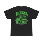 Back artwork on DIESEL ADDICT Thermal Break Heavy Cotton Tee in Black