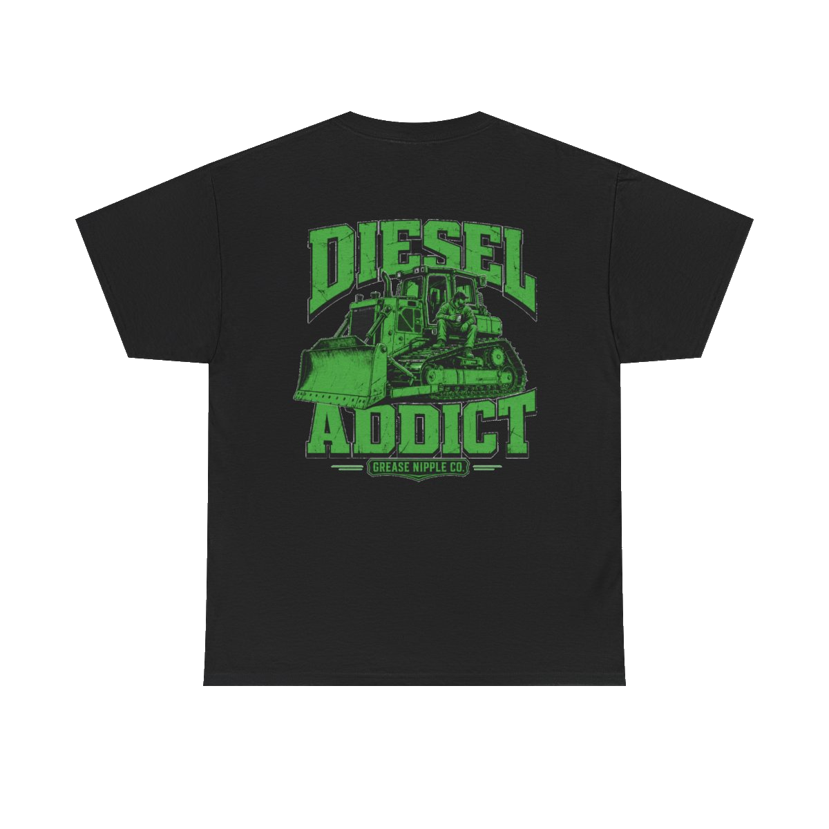 Back artwork on DIESEL ADDICT Thermal Break Heavy Cotton Tee in Black