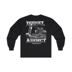 Back artwork on DIESEL ADDICT Excavator Tools Of The Trade Heavy Cotton Long Sleeve in Black