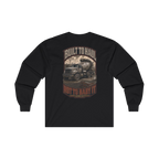 Back artwork on BUILT TO HAUL Concrete Mixer Heavy Cotton Long Sleeve in Black