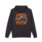 Back artwork on DIESEL ADDICT™ Lake Freighter Hoodie in Black