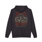 Back artwork on DIESEL ADDICT™ Crawler Dozer Hoodie in Black