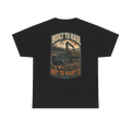 Back artwork on BUILT TO HAUL Forestry Log Forwarder Heavy Cotton Tee in Black