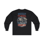 Back artwork on BUILT TO HAUL Articulated Quarry Hauler Heavy Cotton Long Sleeve in Black