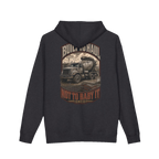 Back artwork on BUILT TO HAUL™ Concrete Mixer Hoodie in Charcoal Heather