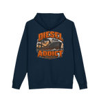 Back artwork on DIESEL ADDICT™ Lake Freighter Hoodie in Navy