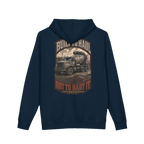 Back artwork on BUILT TO HAUL™ Concrete Mixer Hoodie in Navy