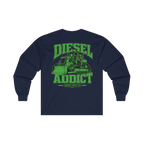 Back artwork on DIESEL ADDICT Thermal Break Heavy Cotton Long Sleeve in Navy