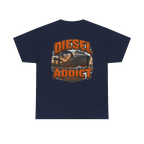 Back artwork on DIESEL ADDICT Lake Freighter Heavy Cotton Tee in Navy