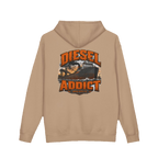 Back artwork on DIESEL ADDICT™ Lake Freighter Hoodie in Sandstone