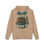 Back artwork on BUILT TO HAUL™ Mining Haul Truck Hoodie in Sandstone