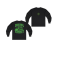 Front and back views of DIESEL ADDICT Thermal Break Heavy Cotton Long Sleeve in Black