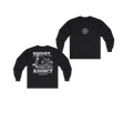 Front and back views of DIESEL ADDICT Excavator Tools Of The Trade Heavy Cotton Long Sleeve in Black