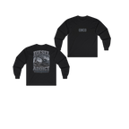 Front and back views of DIESEL ADDICT Excavator Heavy Cotton Long Sleeve in Black