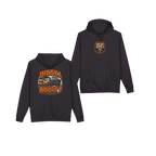 Front and back views of DIESEL ADDICT™ Lake Freighter Hoodie in Black