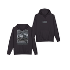 Front and back views of DIESEL ADDICT™ Excavator Hoodie in Black