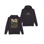 Front and back views of BUILT TO HAUL™ Forestry Log Forwarder Hoodie in Black