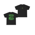 Front and back views of DIESEL ADDICT Thermal Break Heavy Cotton Tee in Black