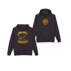 Front and back views of DIESEL ADDICT™ Crawler Crane Hoodie in Black
