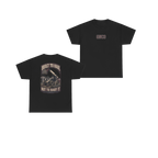 Front and back views of BUILT TO HAUL Telehandler Heavy Cotton Tee in Black