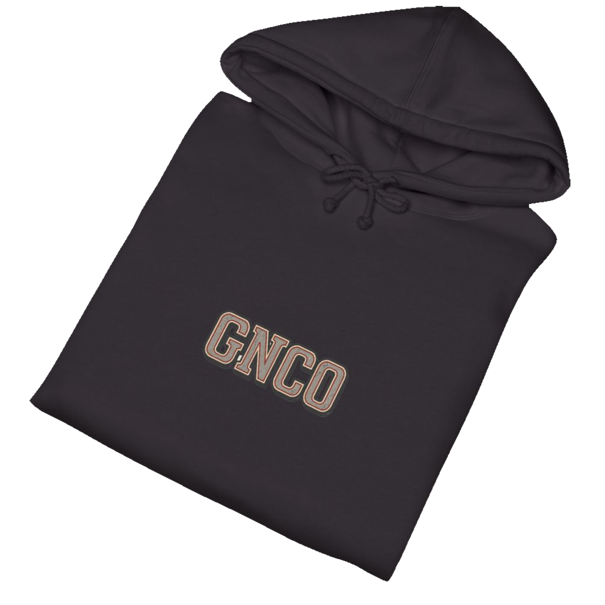 Folded BUILT TO HAUL™ Concrete Mixer Hoodie in Black
