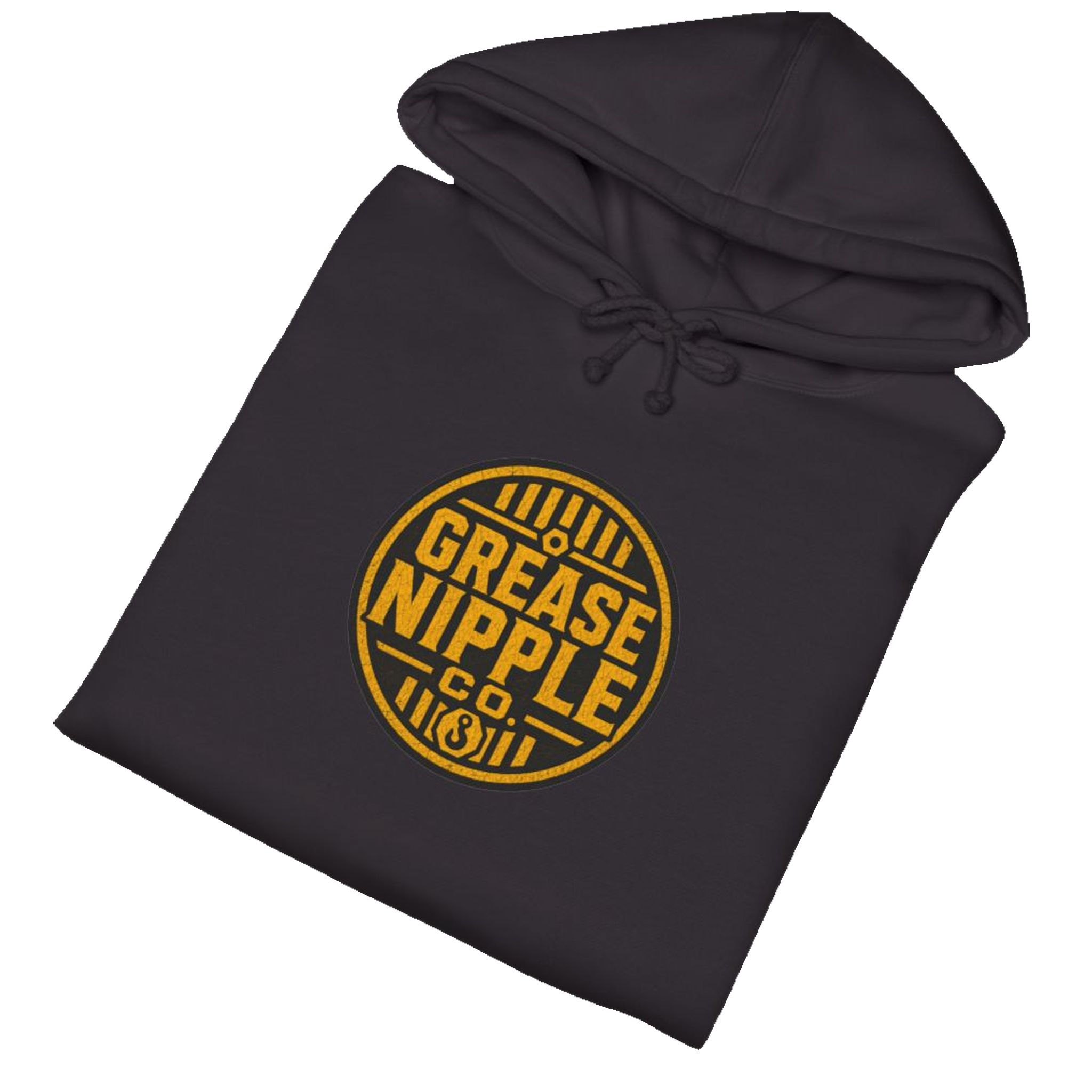 Folded DIESEL ADDICT™ Crawler Crane Hoodie in Black
