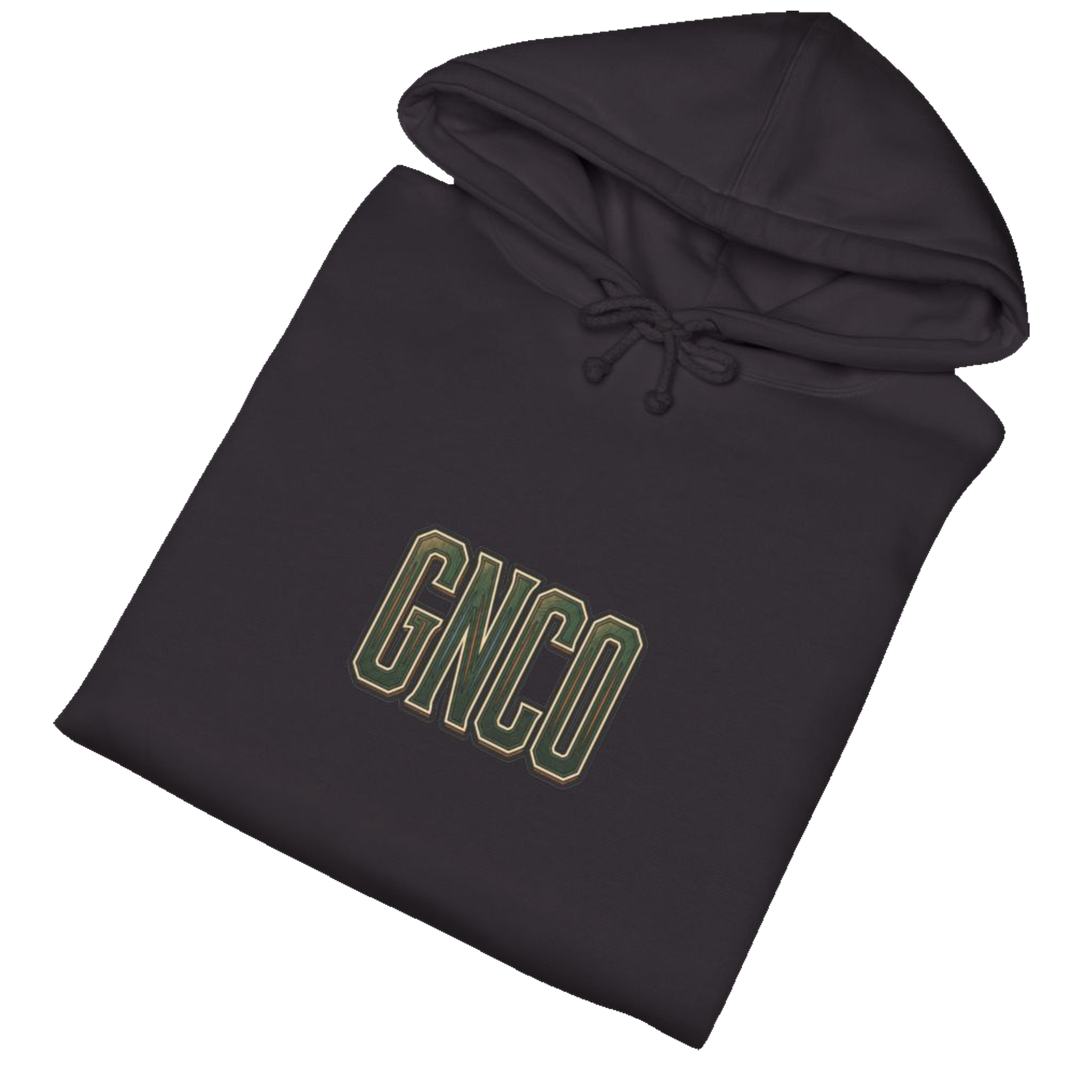 Folded BUILT TO HAUL™ Forestry Log Forwarder Hoodie in Black