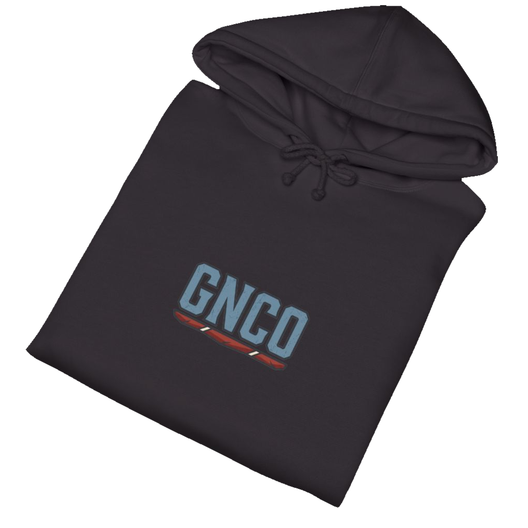 Folded BUILT TO HAUL™ Articulated Quarry Hauler Hoodie in Black