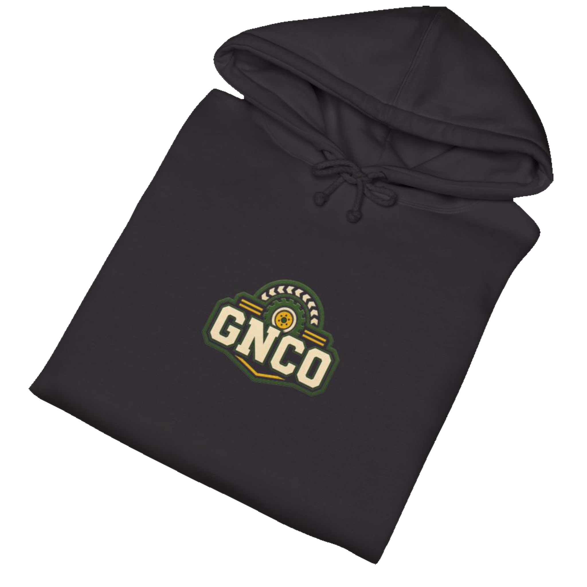 Folded DIESEL ADDICT™ Articulated Tractor Hoodie in Black