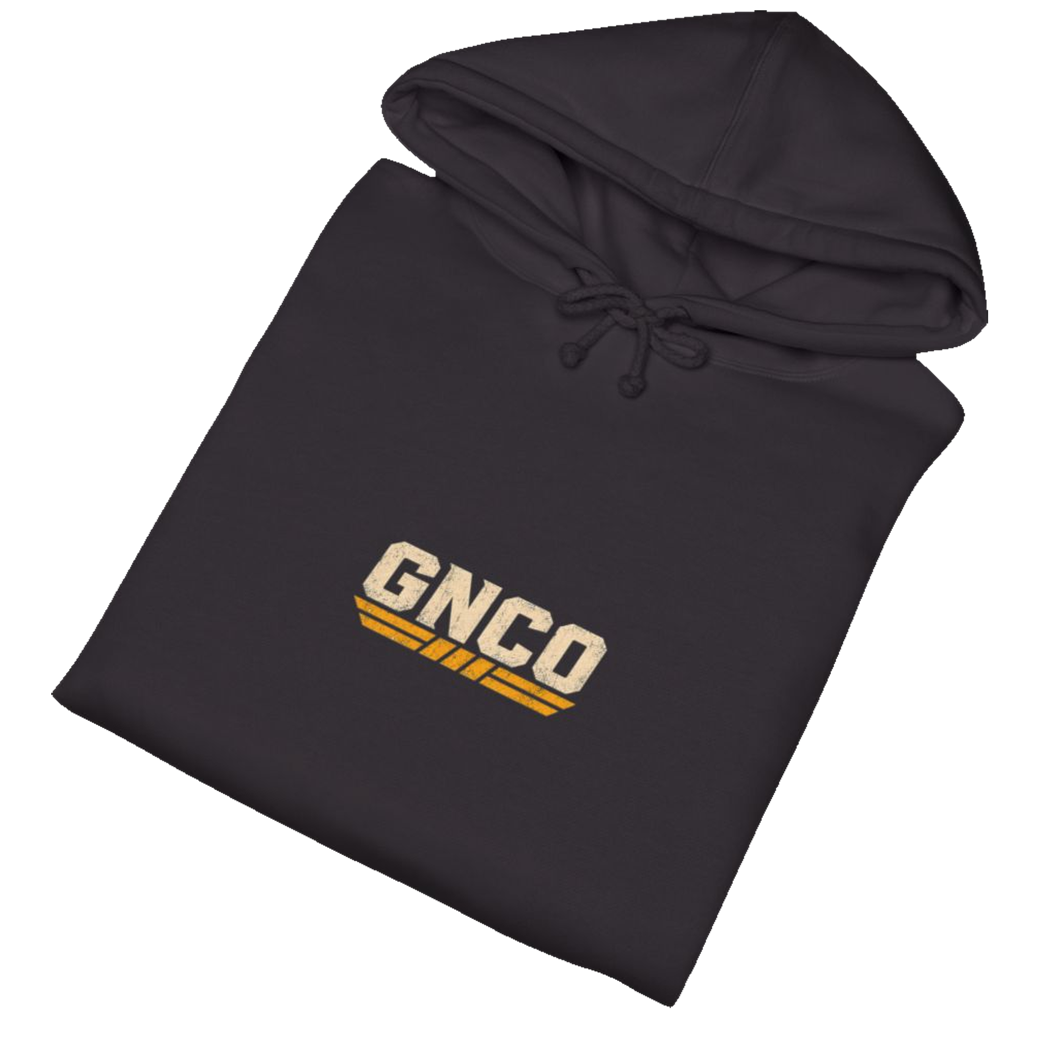 Folded BUILT TO HAUL™ Transformer Heavy-Haul Hoodie in Black
