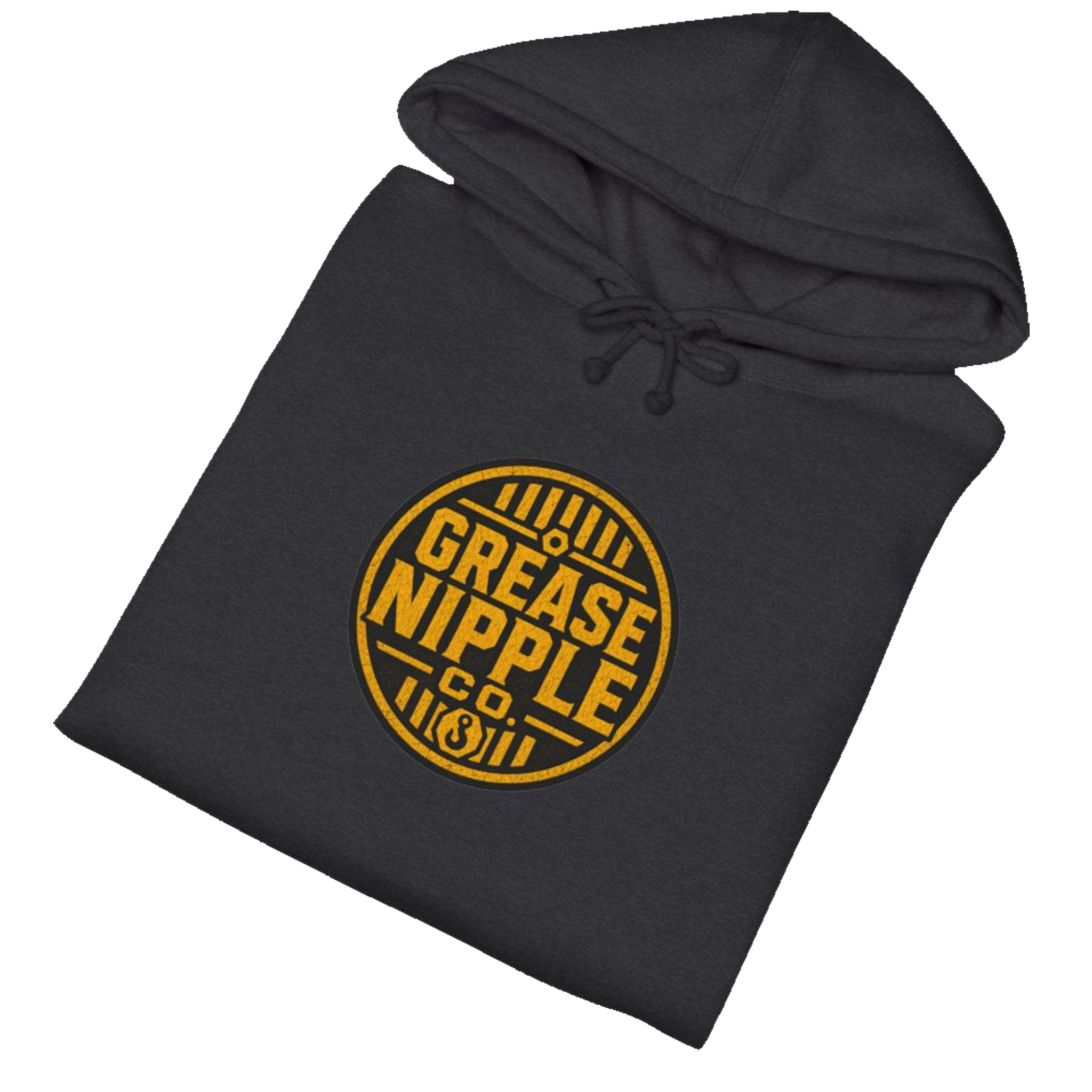 Folded DIESEL ADDICT™ Crawler Crane Hoodie in Charcoal Heather