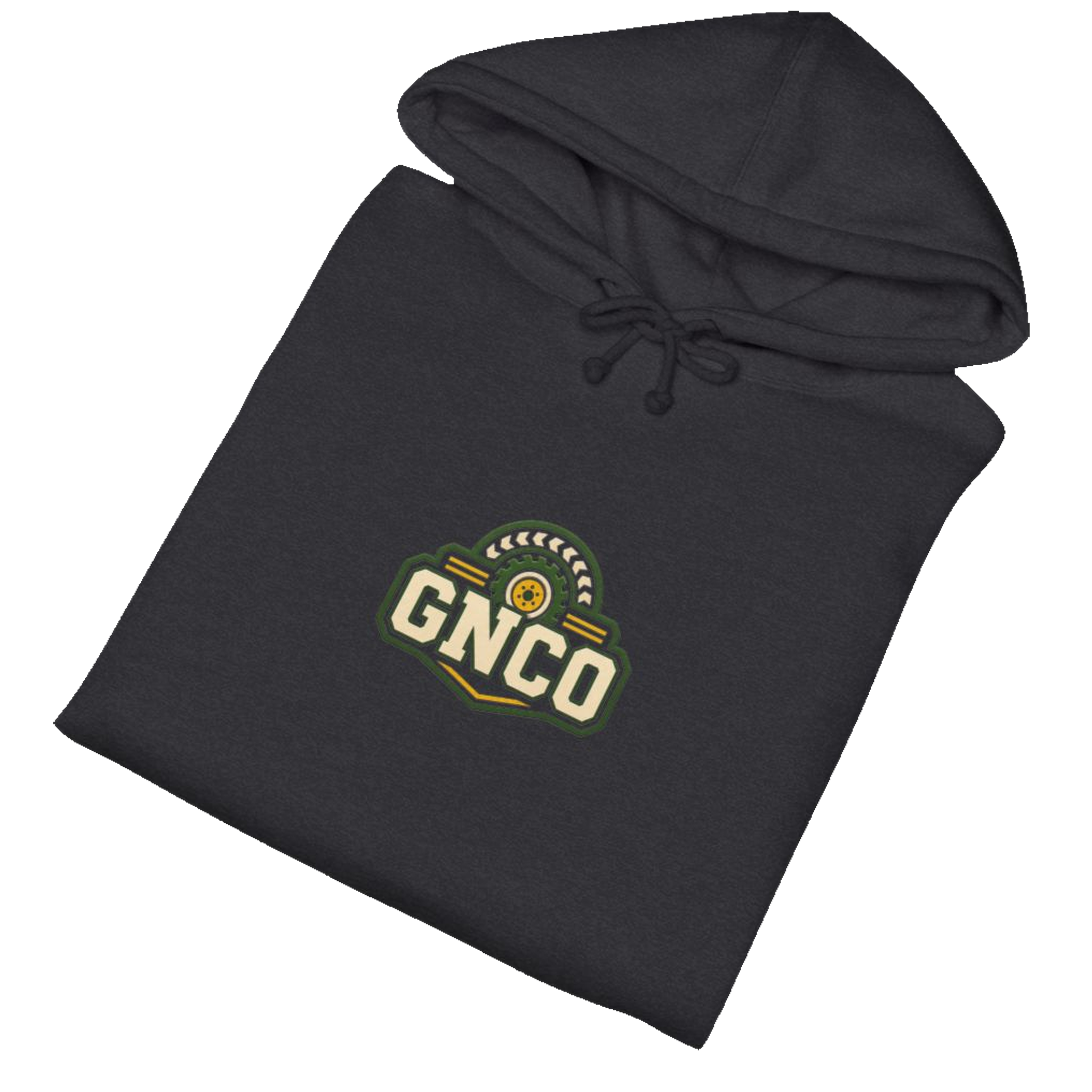 Folded DIESEL ADDICT™ Articulated Tractor Hoodie in Charcoal Heather