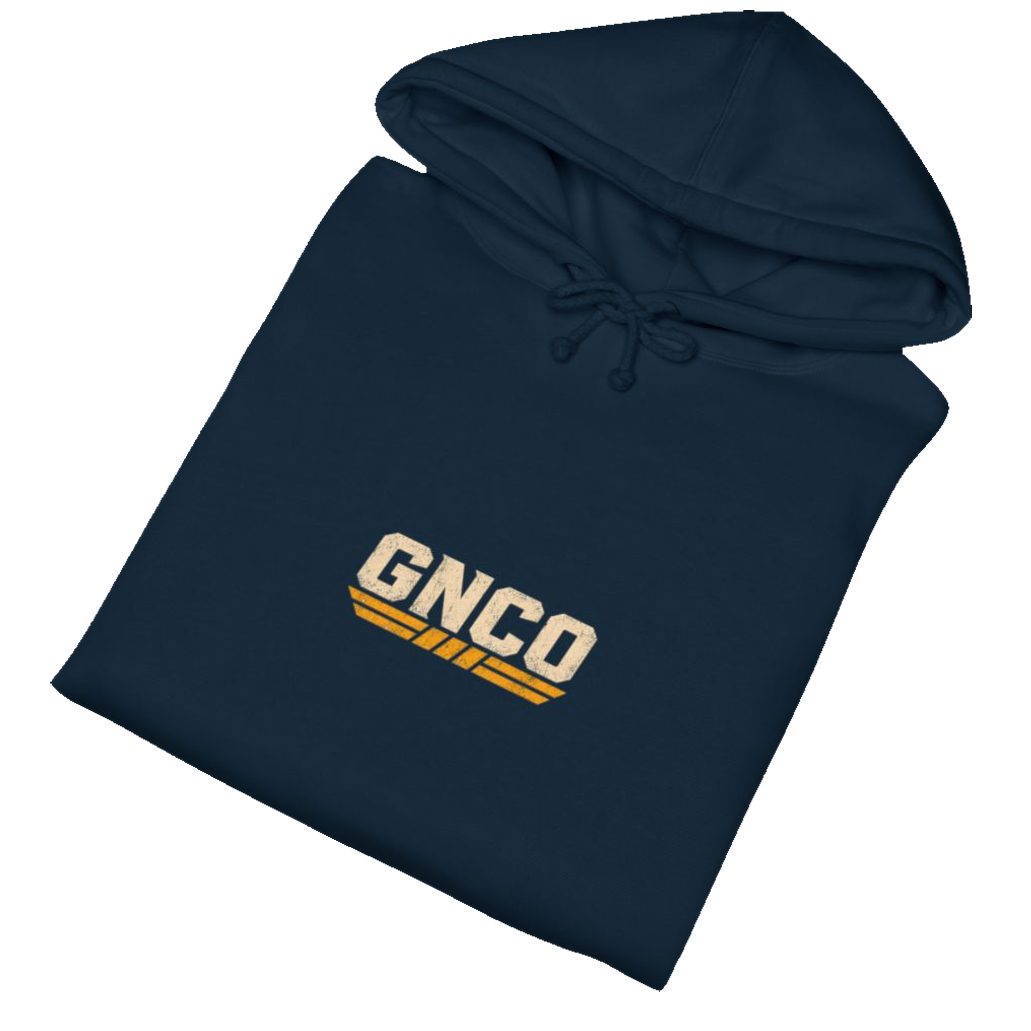 Folded BUILT TO HAUL™ Transformer Heavy-Haul Hoodie in Navy