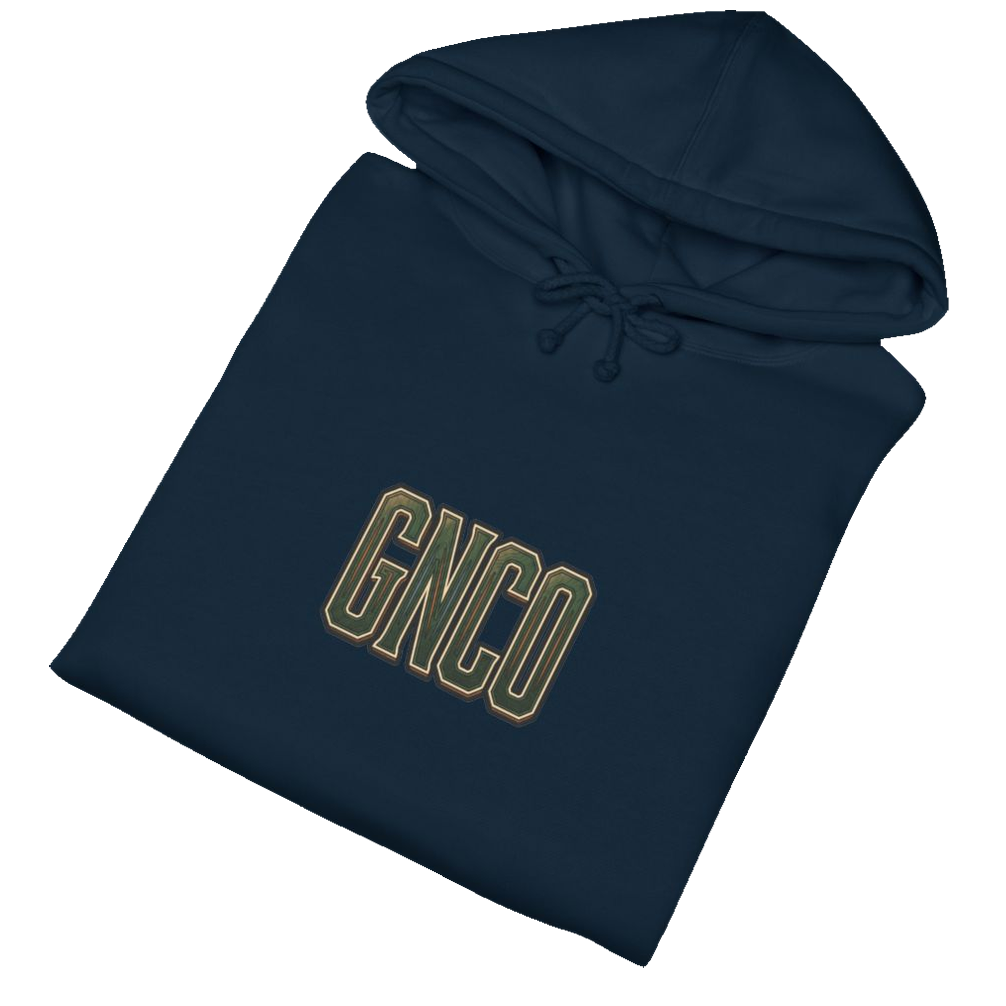 Folded BUILT TO HAUL™ Forestry Log Forwarder Hoodie in Navy