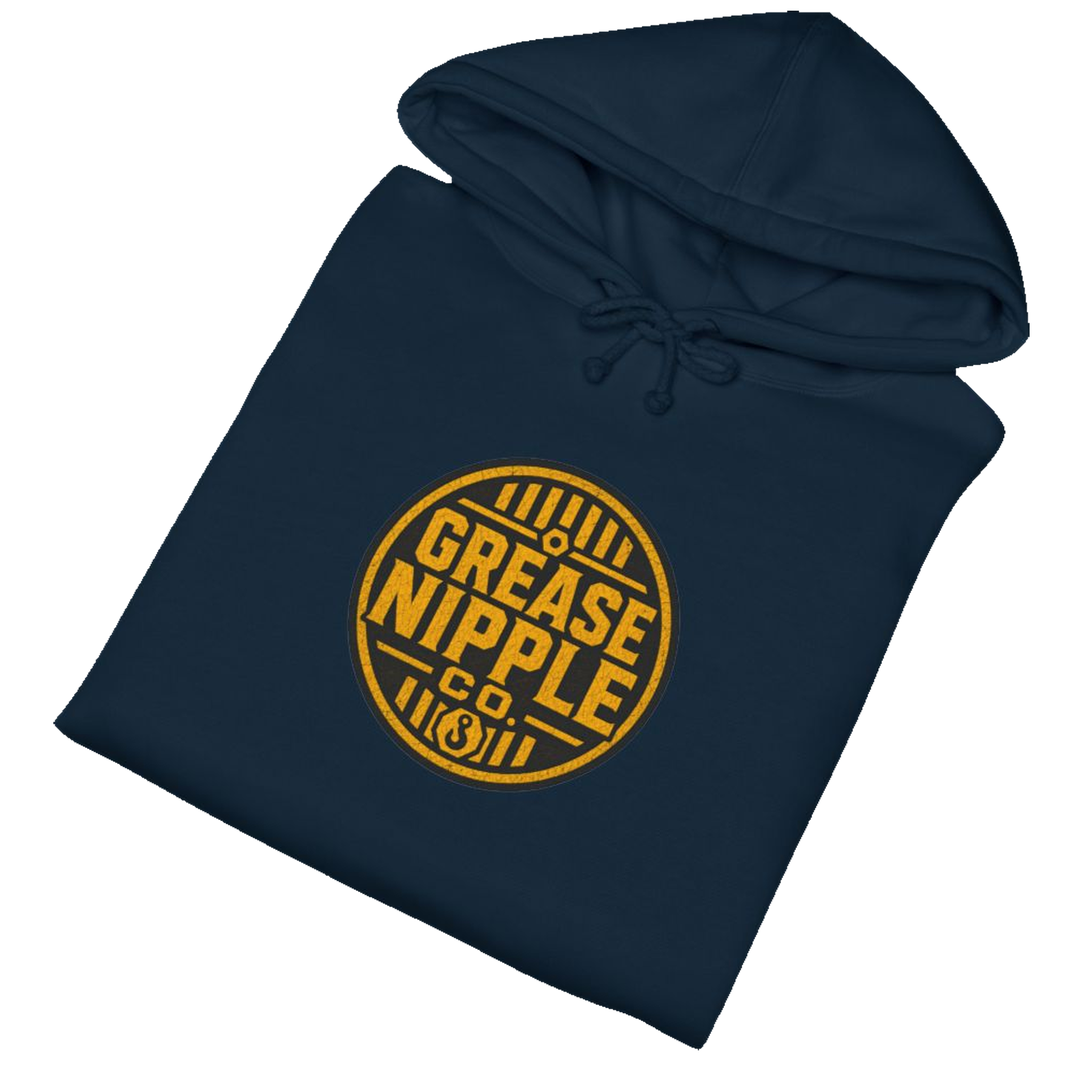 Folded DIESEL ADDICT™ Crawler Crane Hoodie in Navy