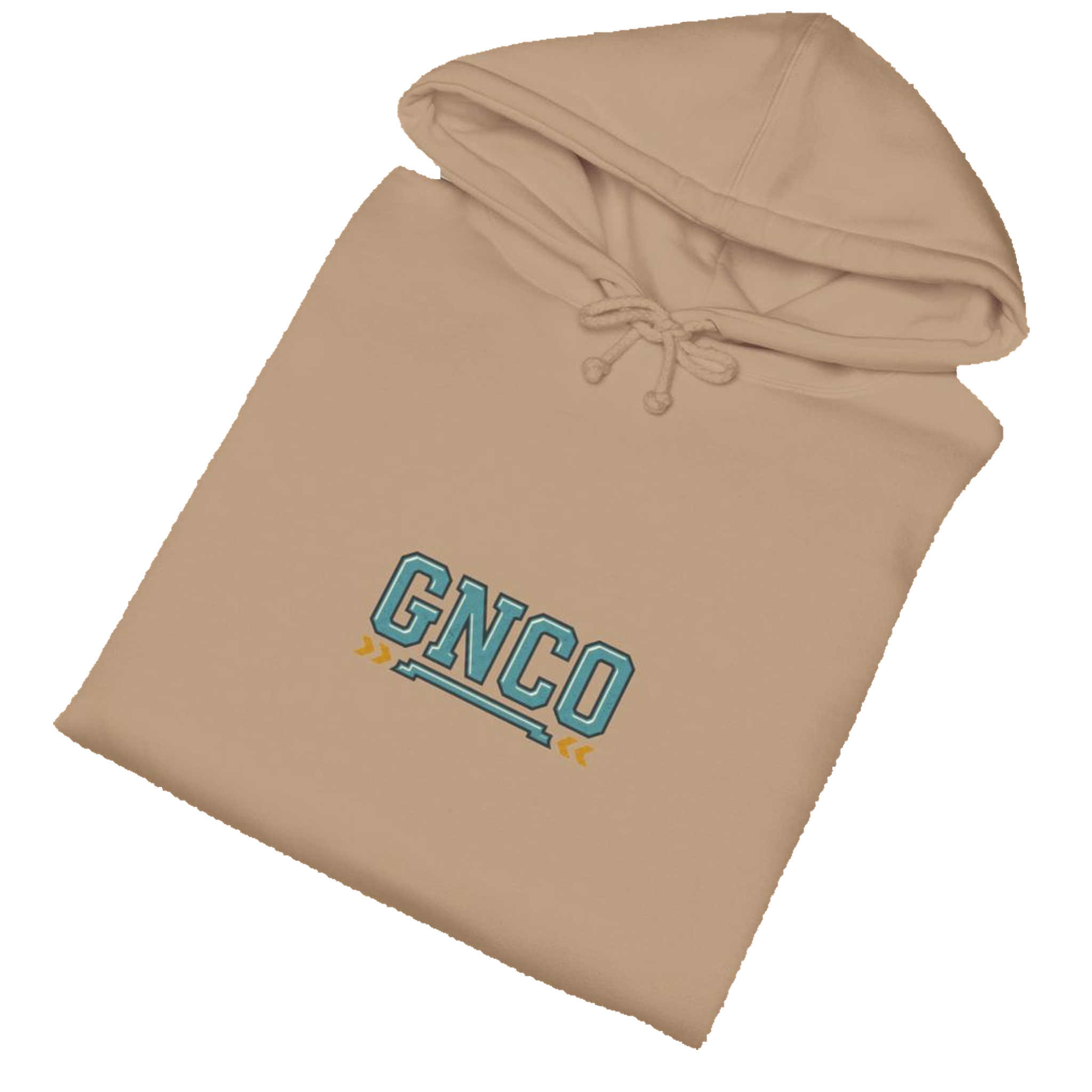 Folded BUILT TO HAUL™ Mining Haul Truck Hoodie in Sandstone