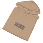 Folded BUILT TO HAUL™ Concrete Mixer Hoodie in Sandstone