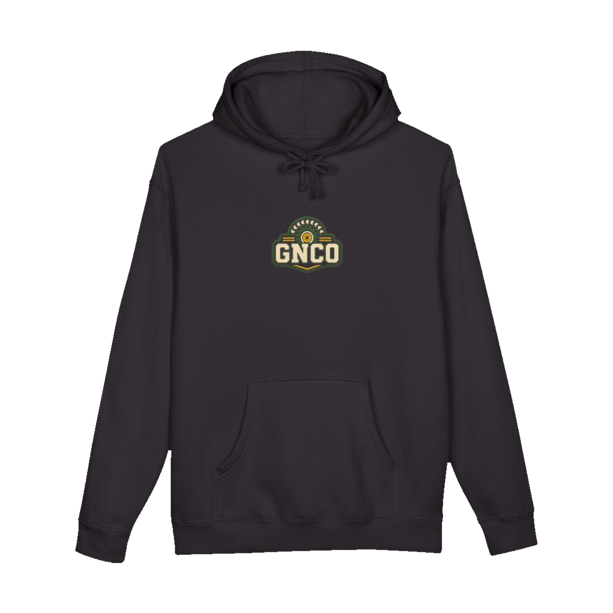 Front GNCO chest mark on DIESEL ADDICT™ Articulated Tractor Hoodie in Black