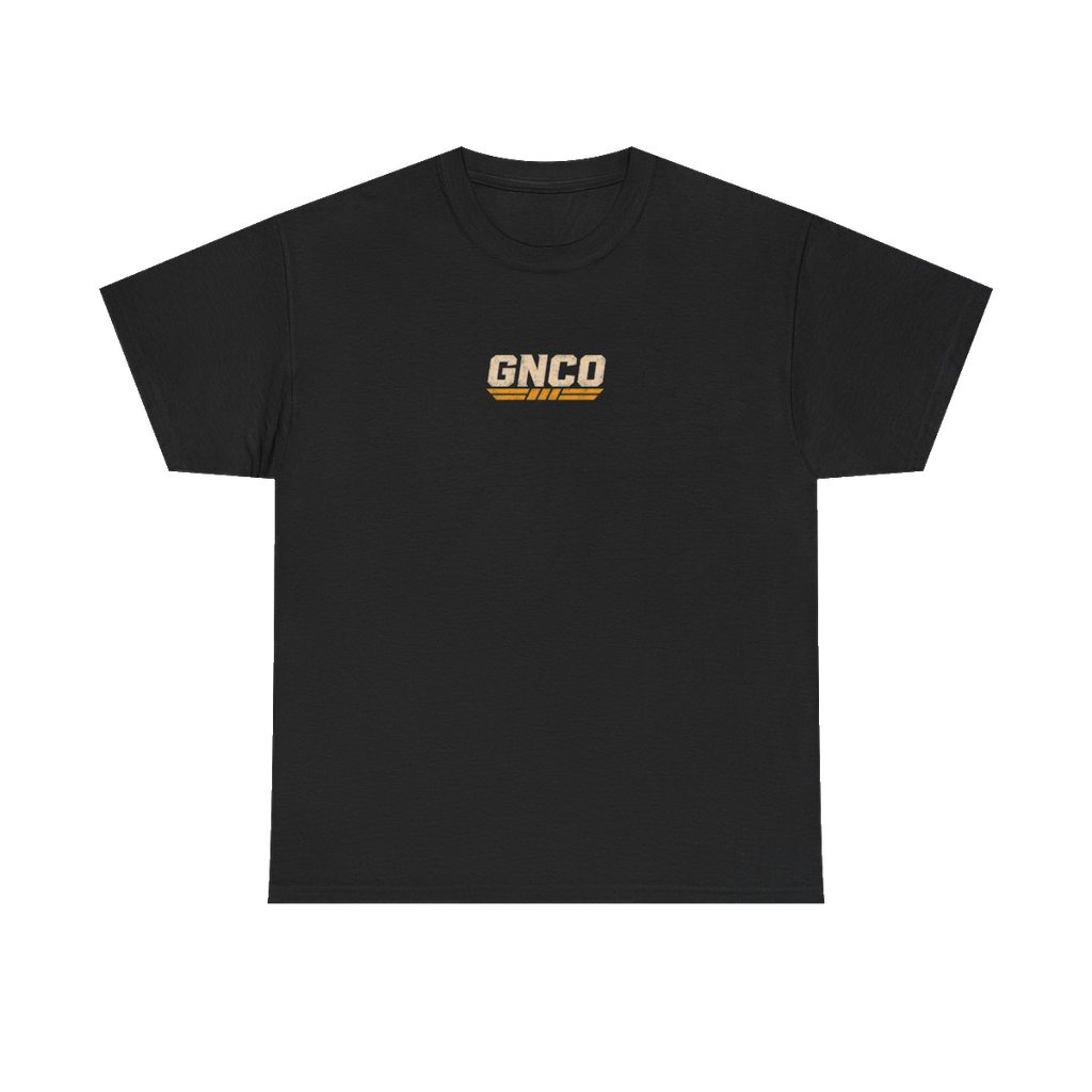 Front GNCO chest mark on BUILT TO HAUL Transformer Heavy-Haul Heavy Cotton Tee in Black