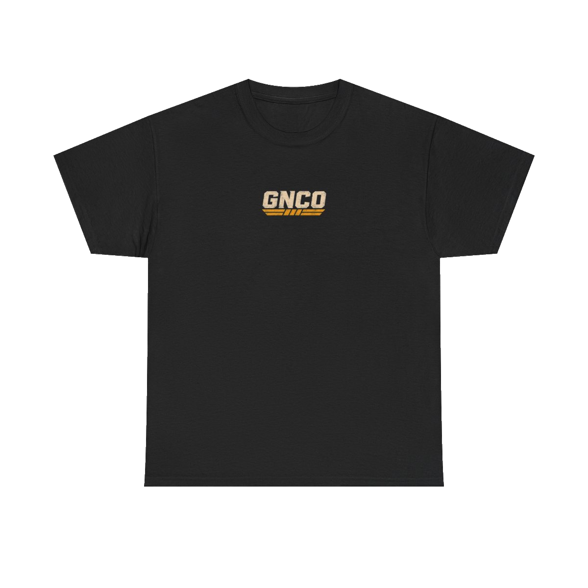 Front GNCO chest mark on BUILT TO HAUL Transformer Heavy-Haul Heavy Cotton Tee in Black