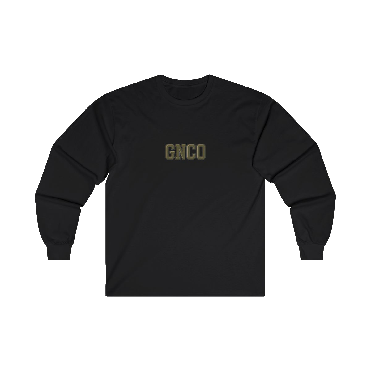 Front GNCO chest mark on DIESEL ADDICT Motor Grader Heavy Cotton Long Sleeve in Black