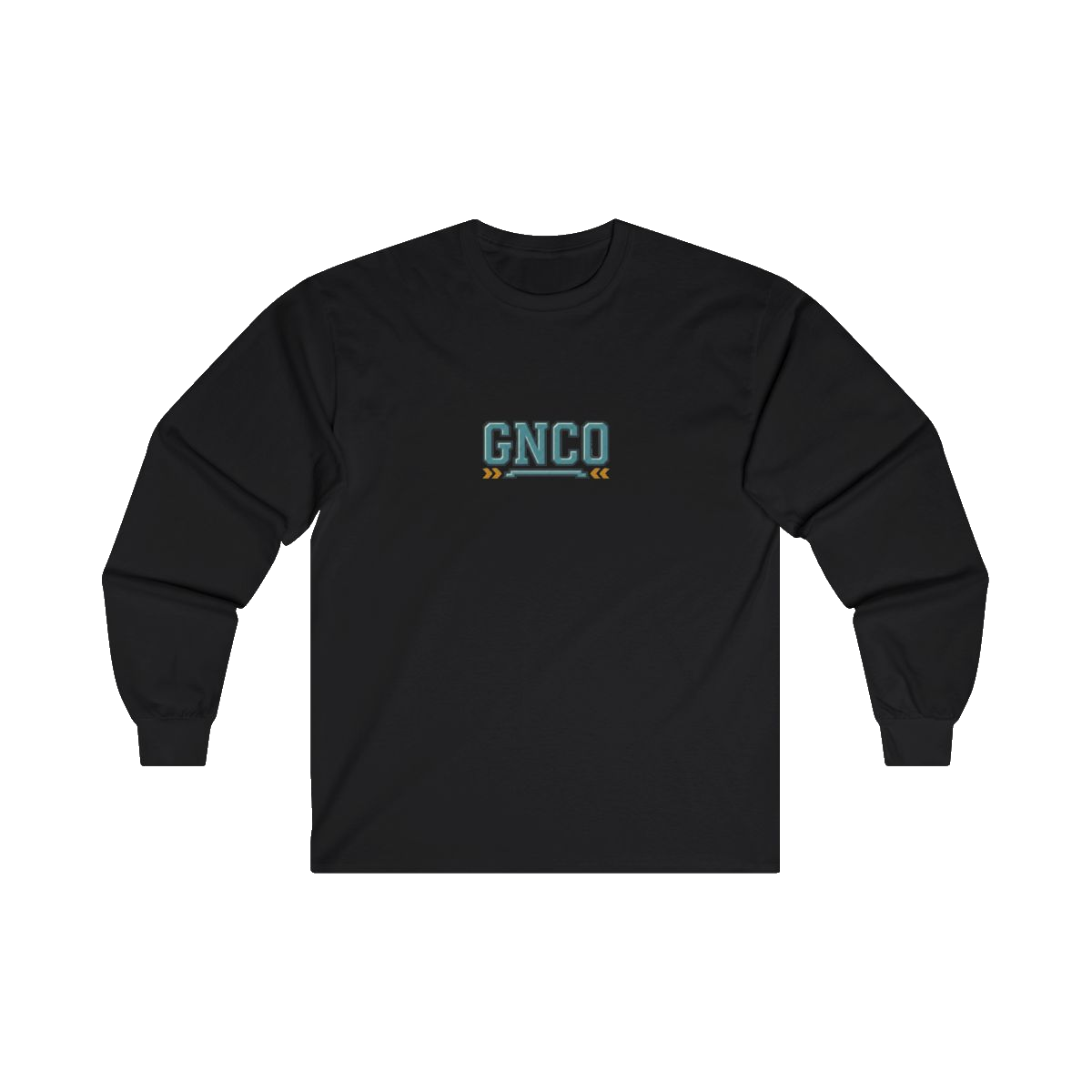 Front GNCO chest mark on BUILT TO HAUL Mining Haul Truck Heavy Cotton Long Sleeve in Black