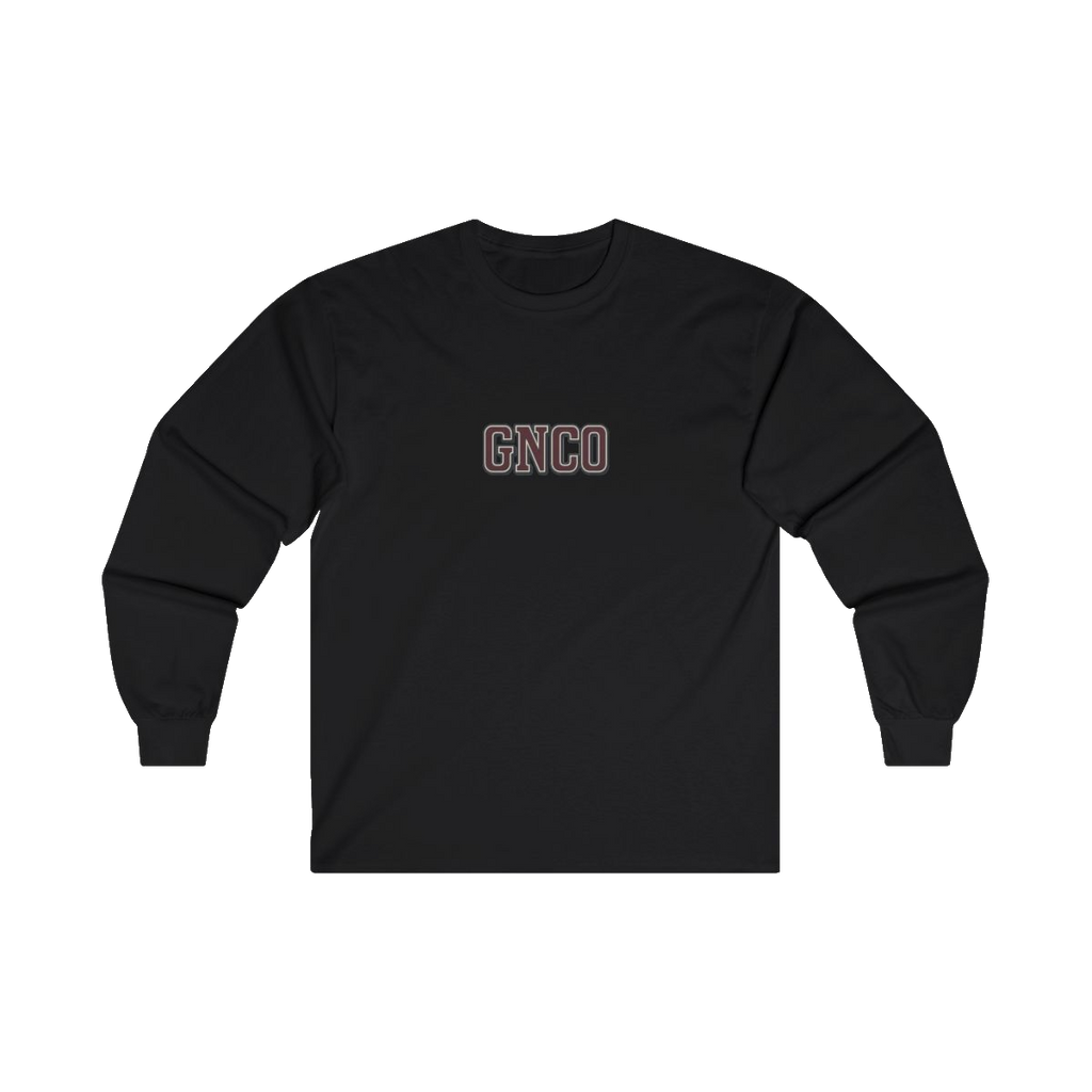 Front GNCO chest mark on BUILT TO HAUL Telehandler Heavy Cotton Long Sleeve in Black