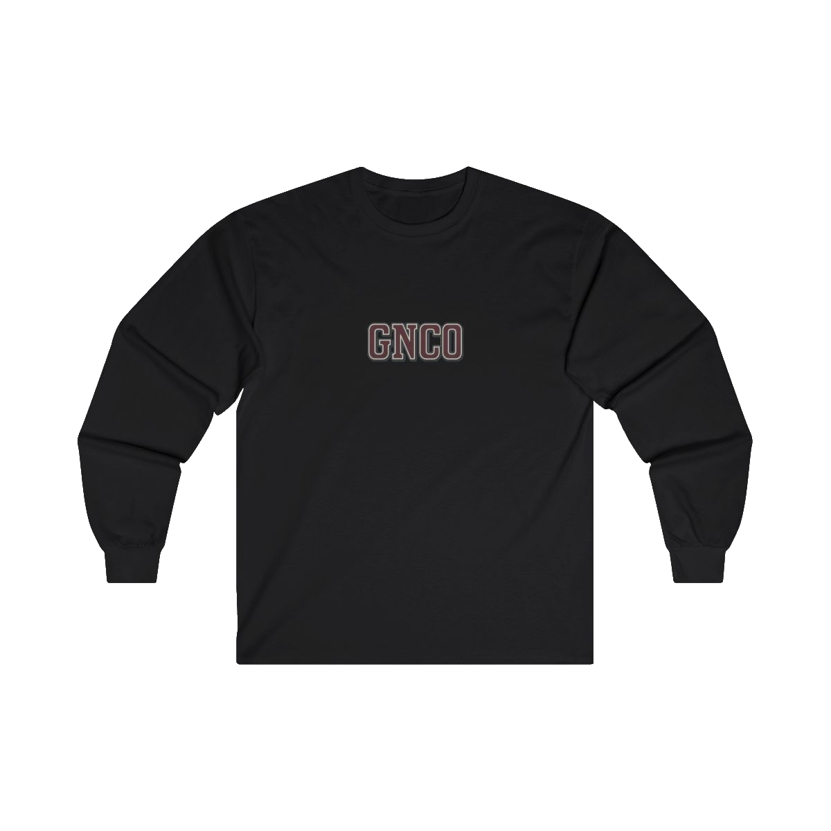 Front GNCO chest mark on BUILT TO HAUL Telehandler Heavy Cotton Long Sleeve in Black